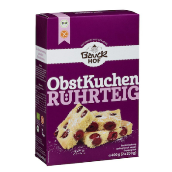 Bio Obstkuchen Backmischung - glutenfrei - 2 x 200 g - vom Bauckhof
